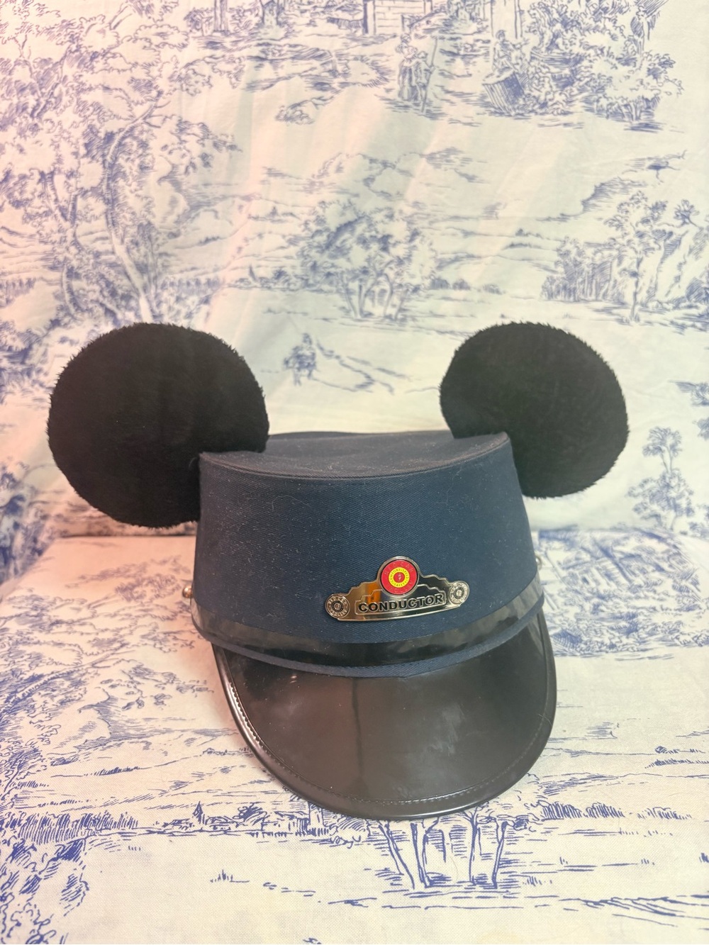 Disney Parks Mickey Mouse Ears Conductor Hat Red Car Trolley Youth 55CM SM Size